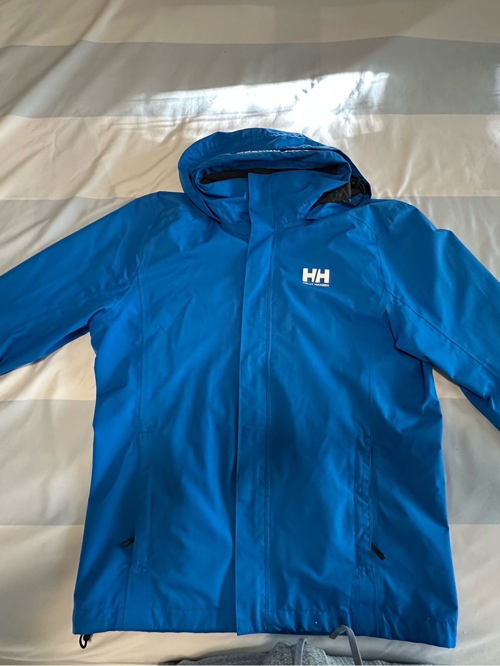 Helly Hansen Bright Blue Hooded Rain Jacket